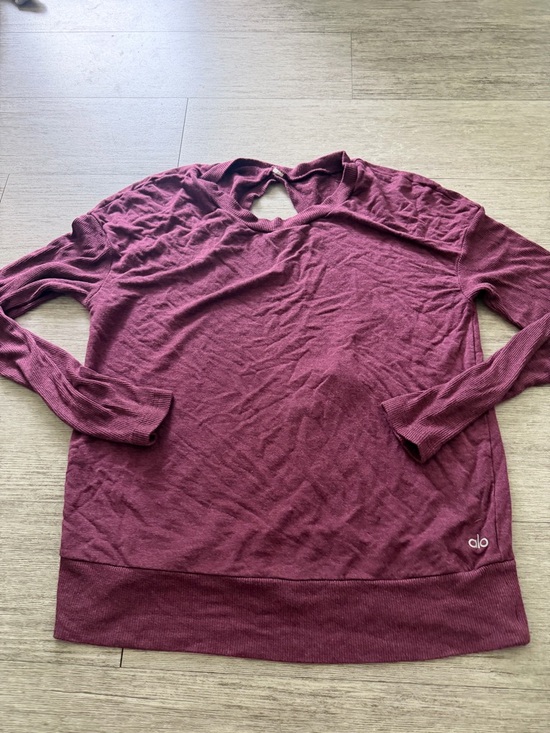 ALO Yoga Tops - ALO Yoga Burgundy open back Long Sleeve